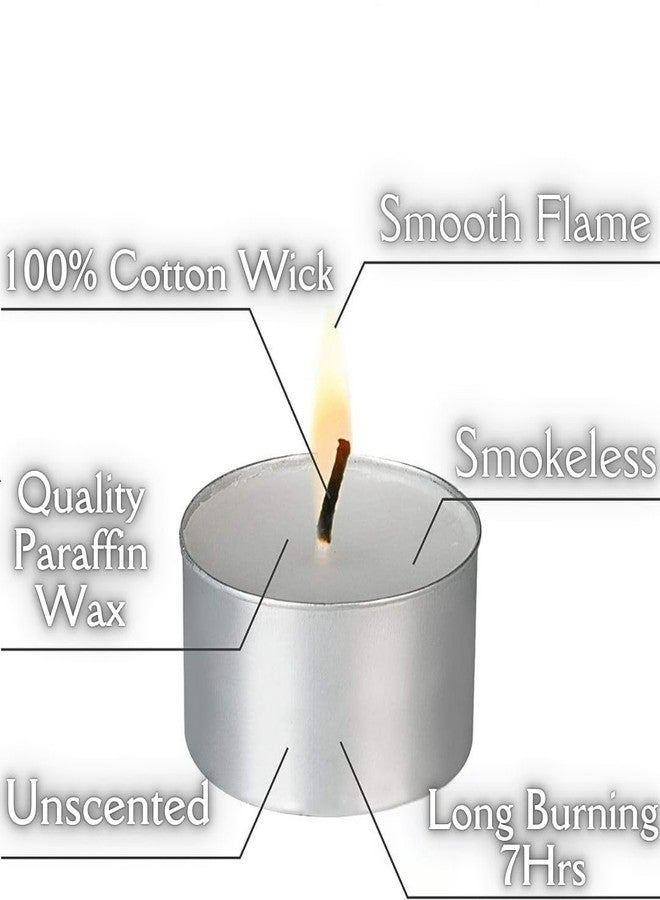 Srajan Tealight Candles 100% Pure Wax, Unscented, Pack of 50, Guaranteed 6-7 Hours Burning time, White Unscented Tea Light Candles (White, 50) (Pack of 50) - Image 3